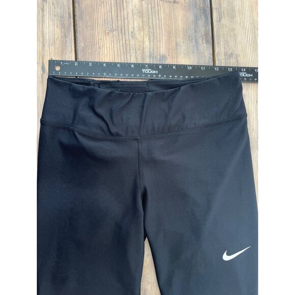 Nike Dri-Fit Capri Length Leggings Womens M Black 22" inseam Gym - Picture 5 of 7